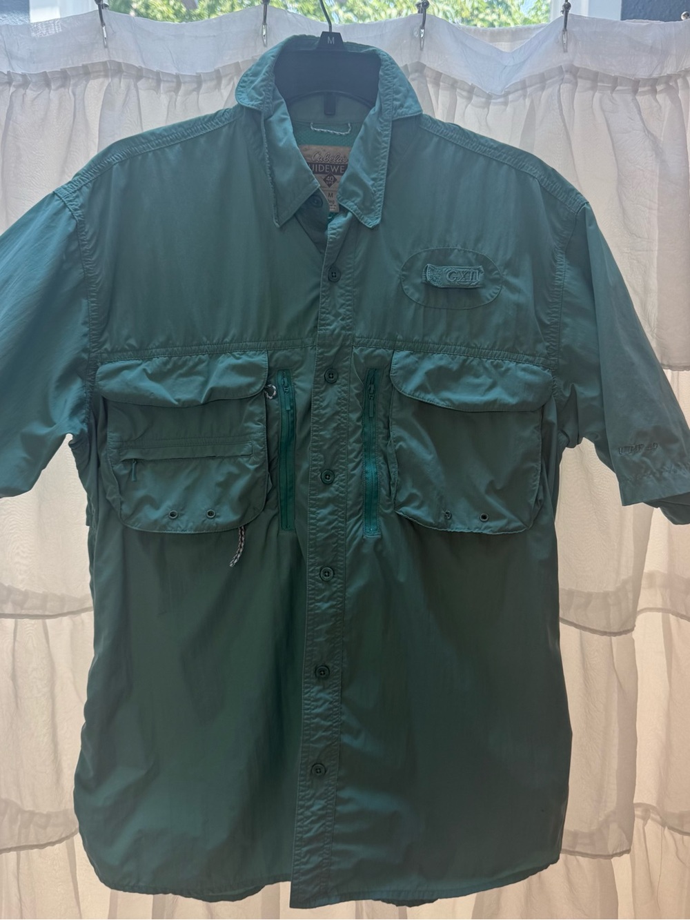 Men's Casual Short-Sleeve Button-Down Shirt in Teal